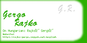 gergo rajko business card